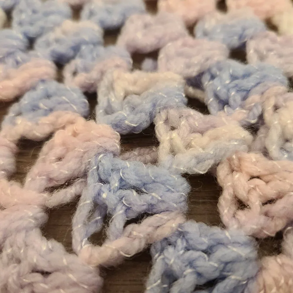 Crochet‎ Baby White Blanket Nursery Afghan Blanket Throw Couch 40 x 40 Handmade
